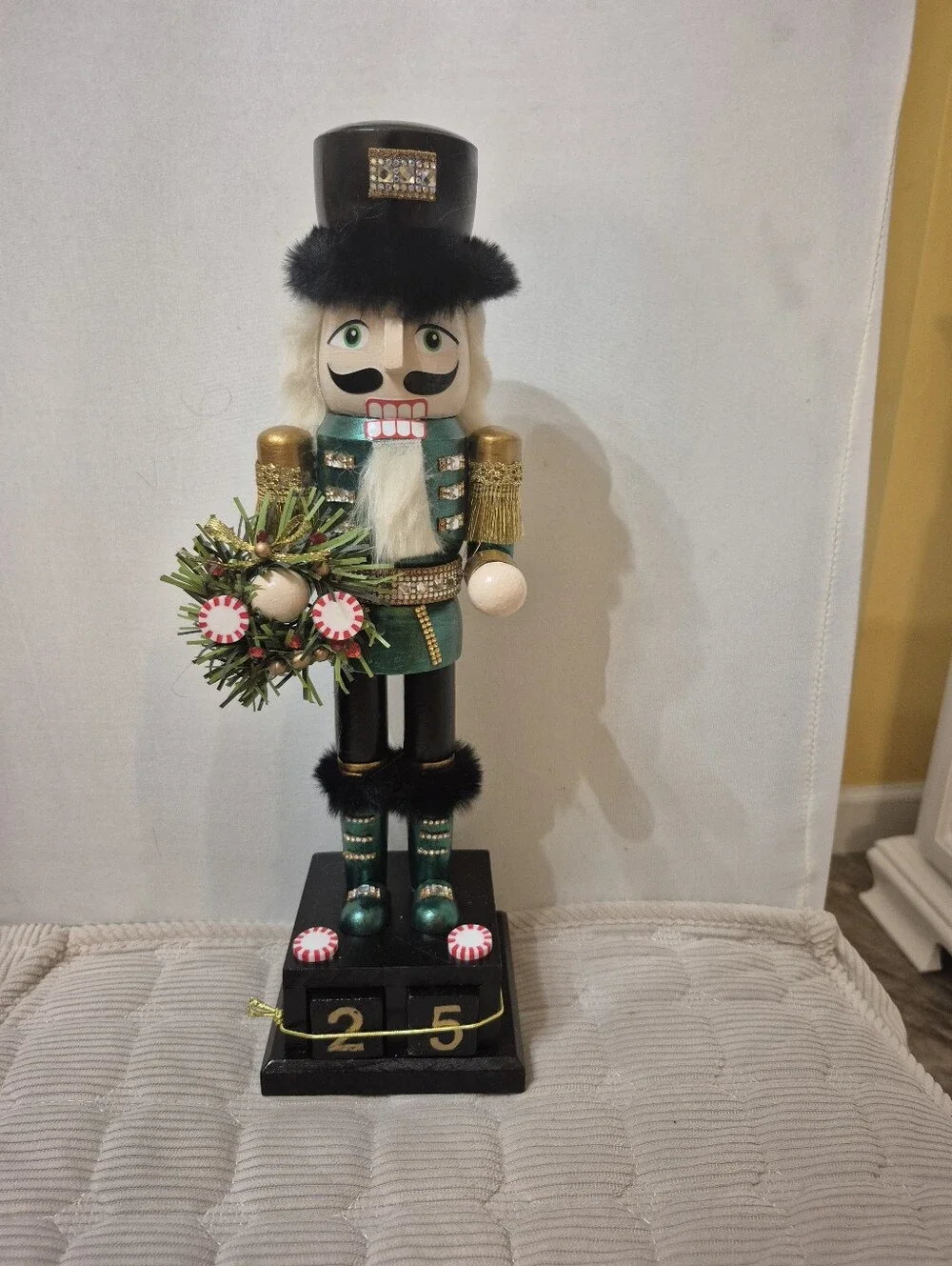 Festive Green and Black Nutcracker Calendar